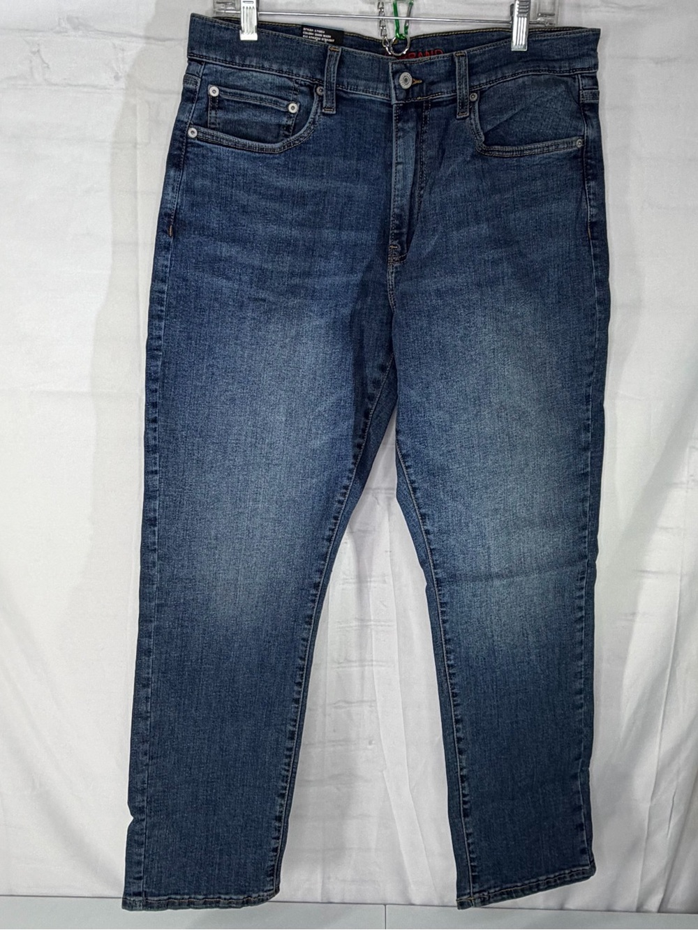 Lucky Brand Mens 410 Athletic Strait Jeans 32x30 Dark Wash Blue Denim Mid Rise